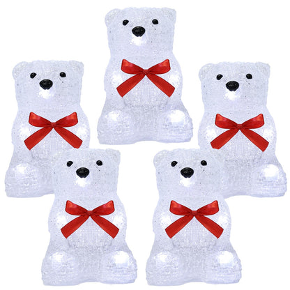 LOFTEK Set of 5 Christmas Led Light String Bear