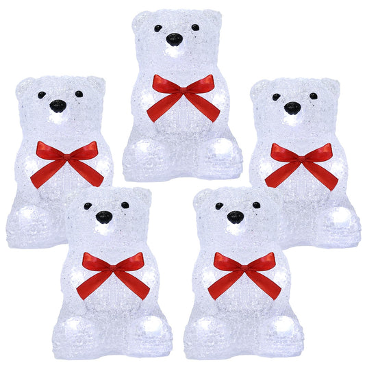 LOFTEK Set of 5 Christmas Led Light String Bear