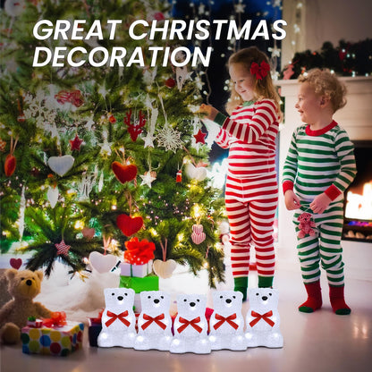 LOFTEK Set of 5 Christmas Led Light String Bear